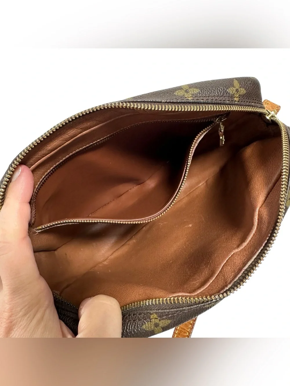 Louis Vuitton Monogram & Vachetta Leather Jeune Fille MM Crossbody Shoulder Bag